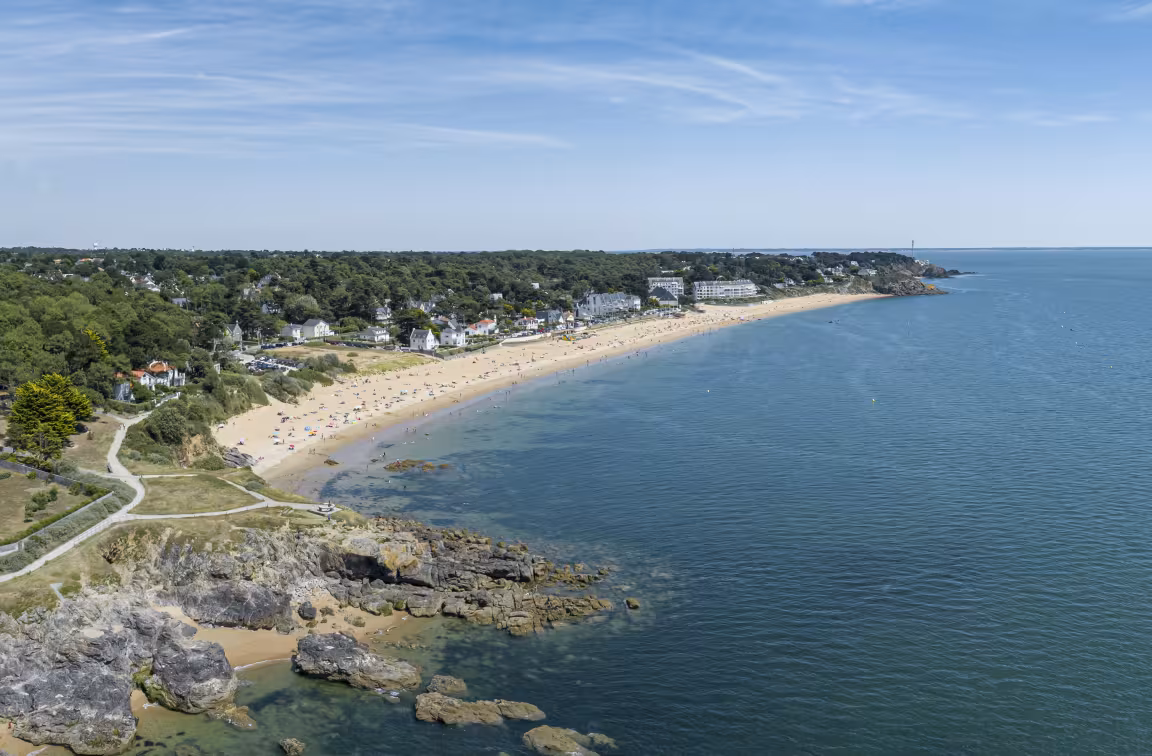 Plage de Sainte-Marguerite à Pornichet, vue du ciel