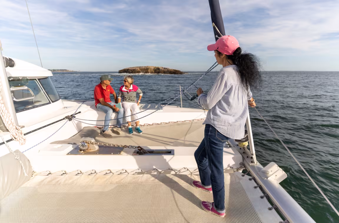 sortie en mer en catamaran avec Mouette and sea