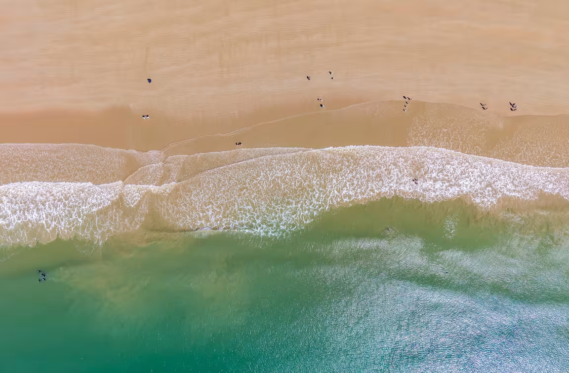 vue drone de la plage de Pornichet