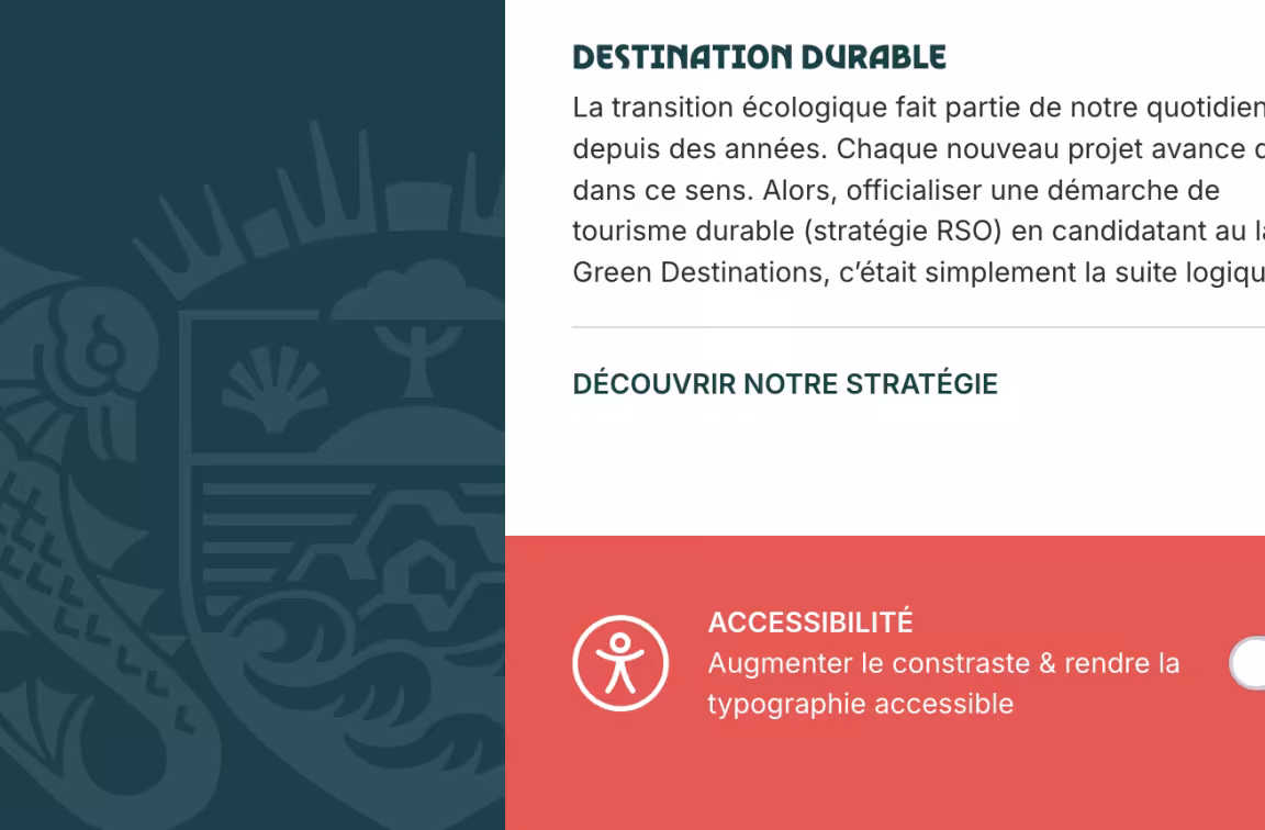 menu accessibilité