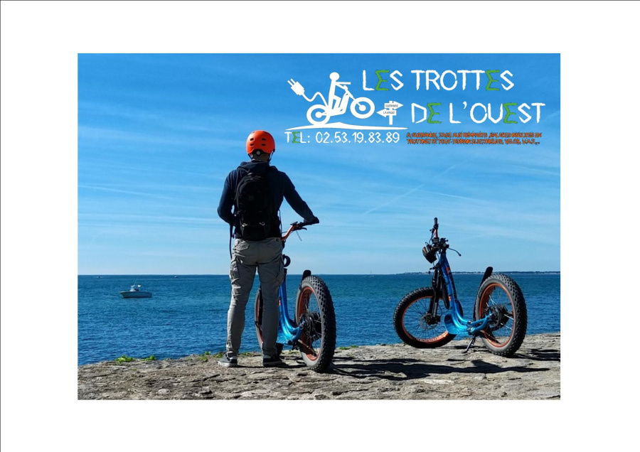 Trottinette vue mer avec logo