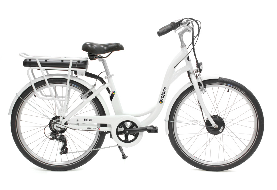 Vélo blanc à assistance électrique