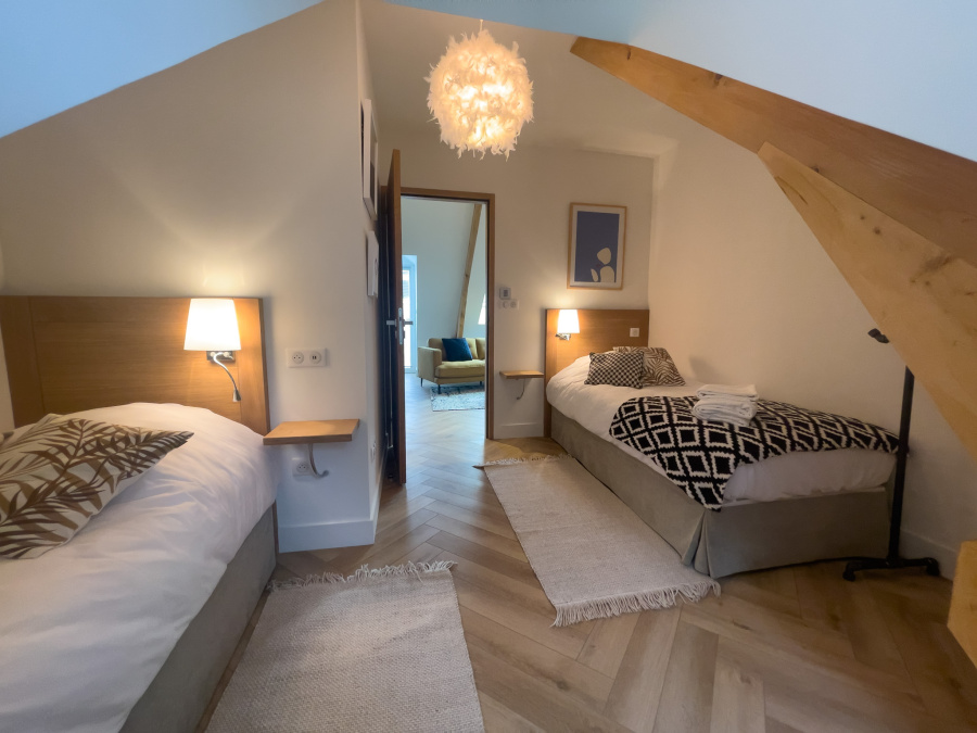 Chambre avec des lits simples
