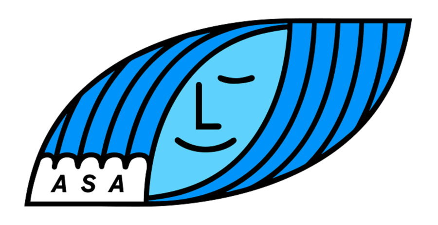 Logo bleu d'Atlantic surf Academy