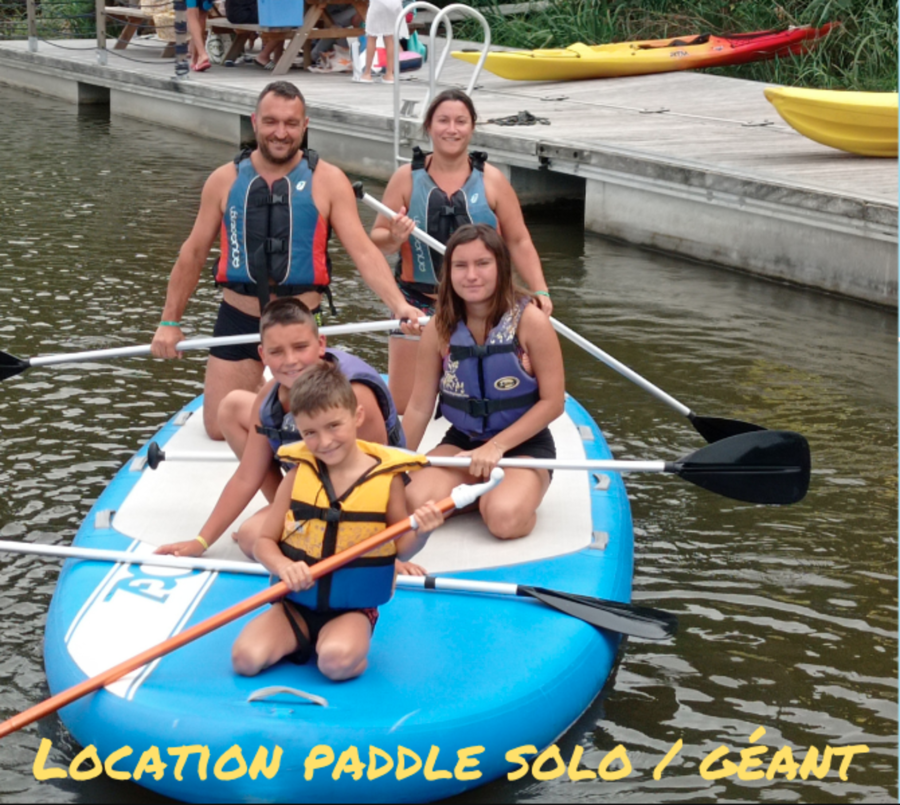 Balade en paddle avec famille