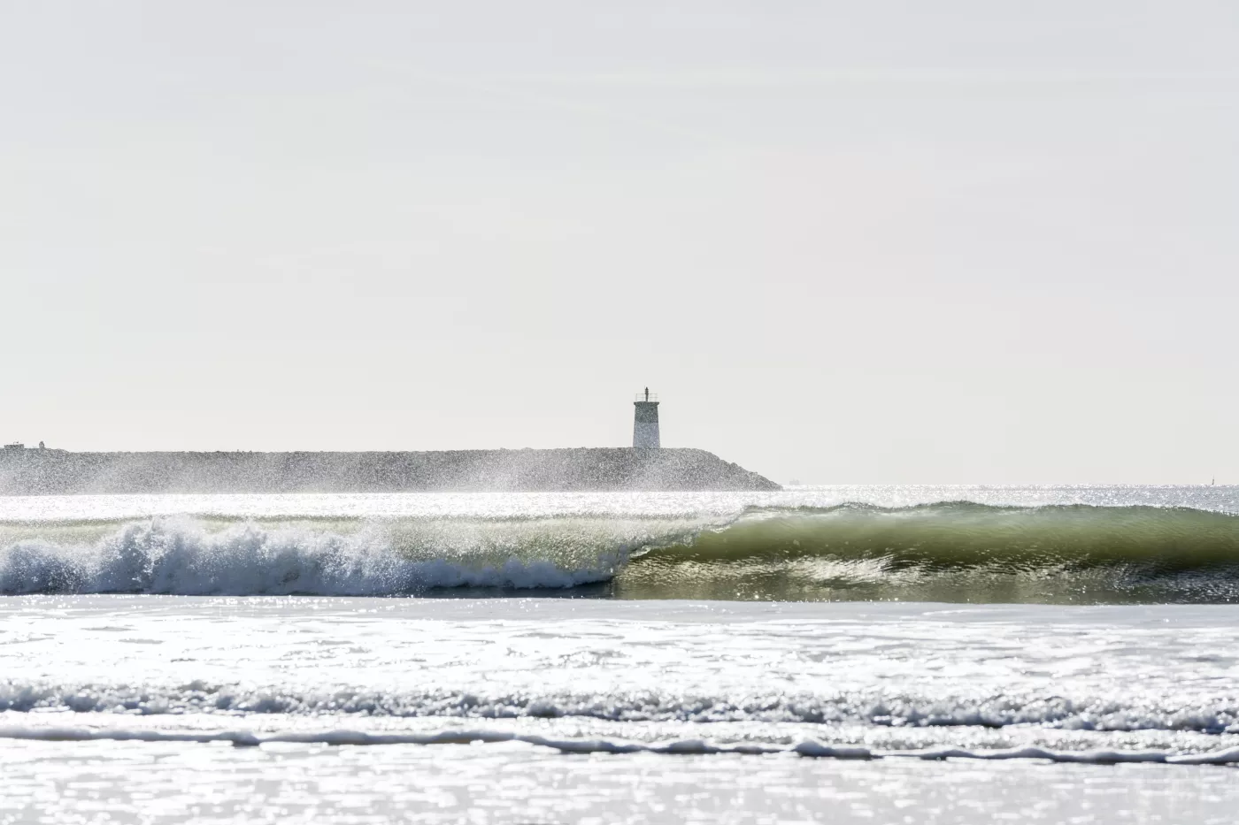 Vagues et pluie fine à Pornichet