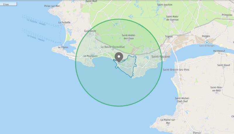 Pornichet rayon de 10 km
