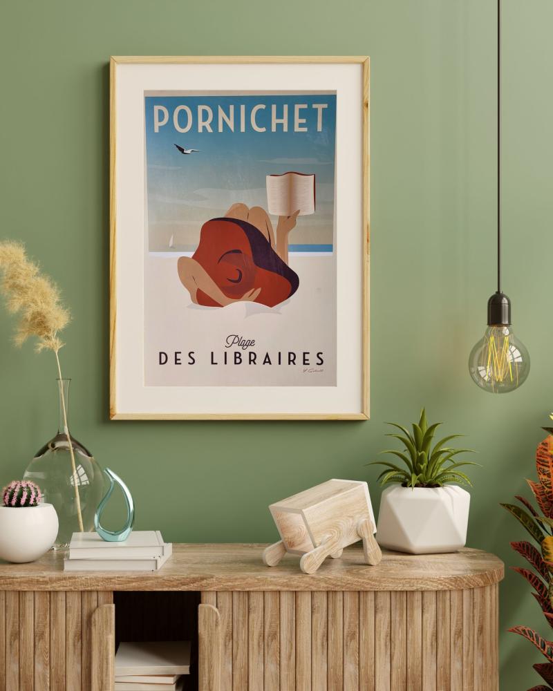 affiche pornichet plage des libraires