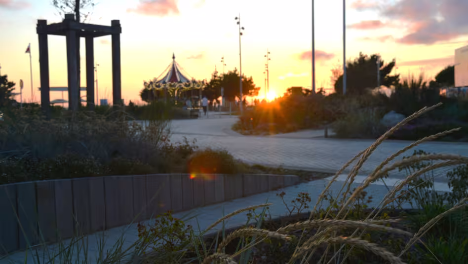 Sunset d'un carousel 