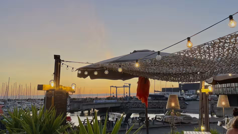Sunset vue du port 