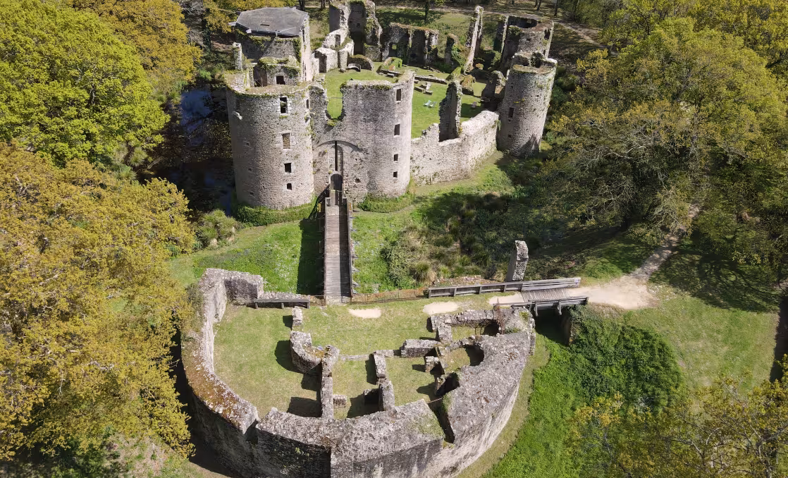 Vue aérienne du château