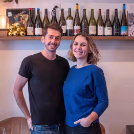Marie et Remy propriétaire de glouglou cave à manger