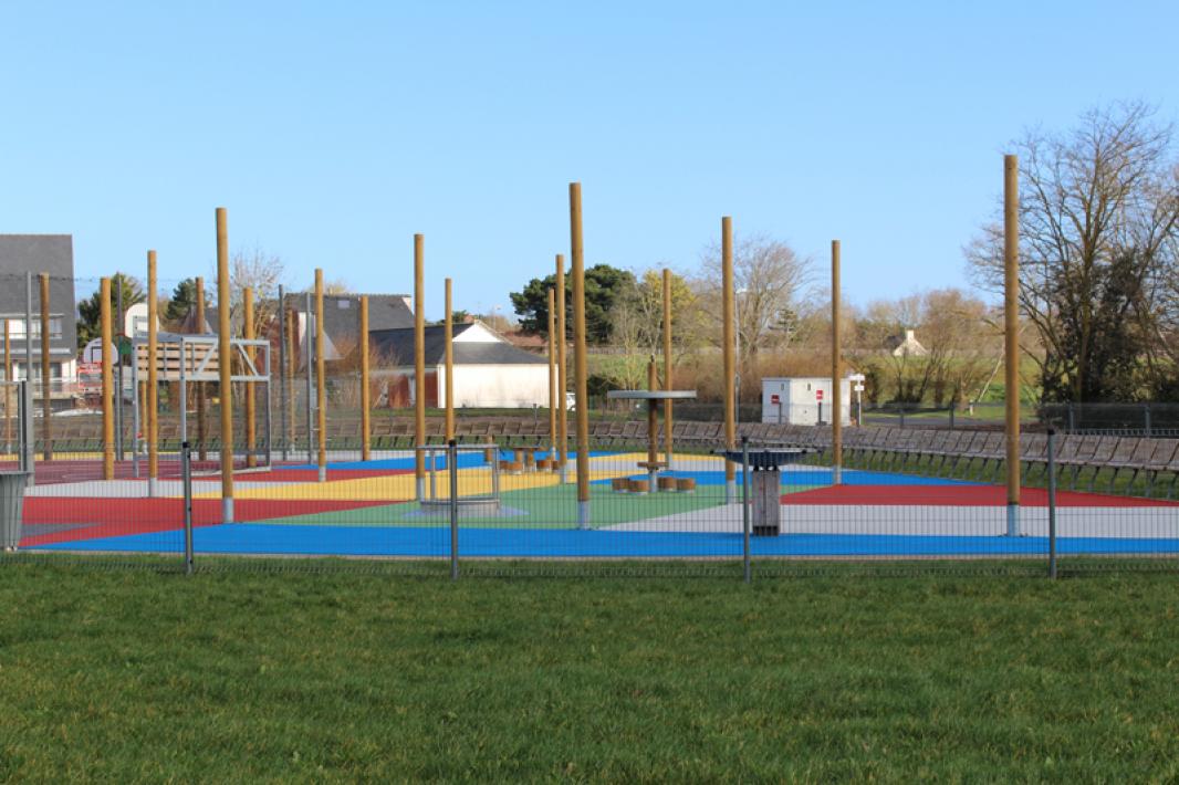 Sports ground of the landscaped garden of Pornichet