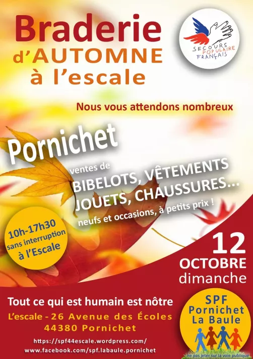 Braderie automne Secours populaire