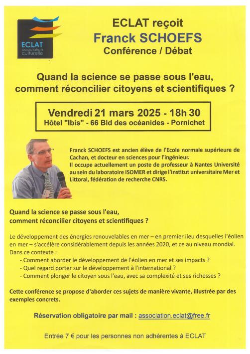 Conférence /débat Franck Schoefs Pornichet