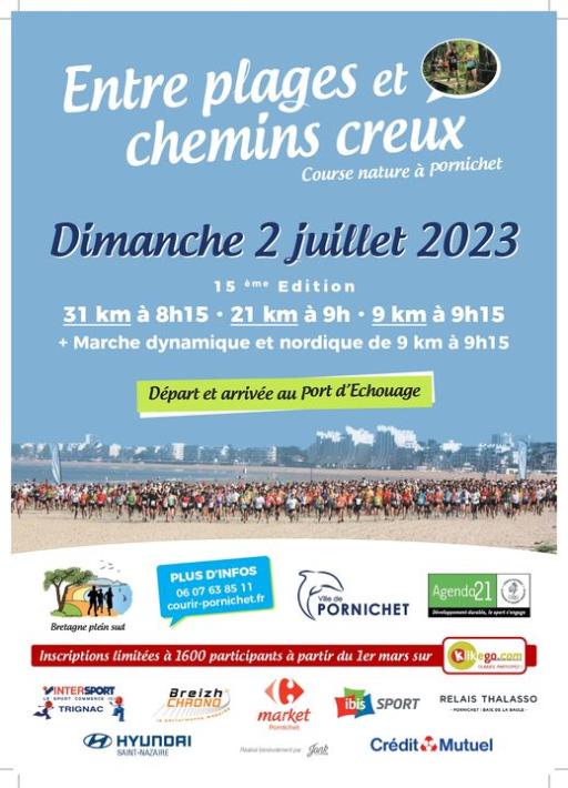 Courses nature Entre plages et chemins creux Pornichet