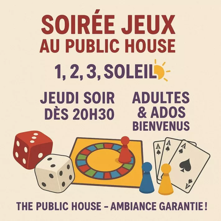 Soirée jeux au Public House