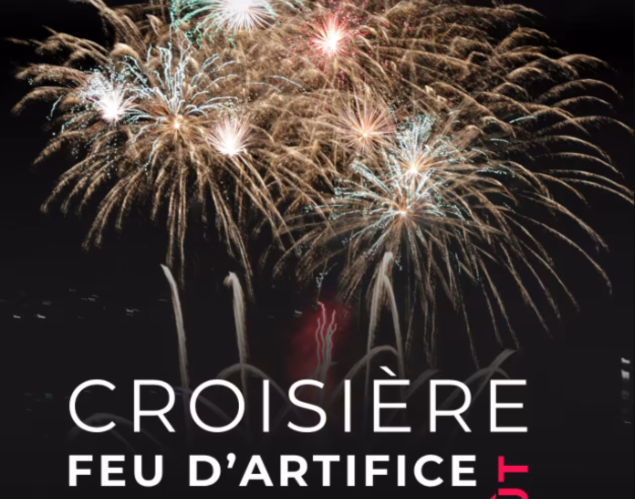 Affiche croisière feu d'artifice